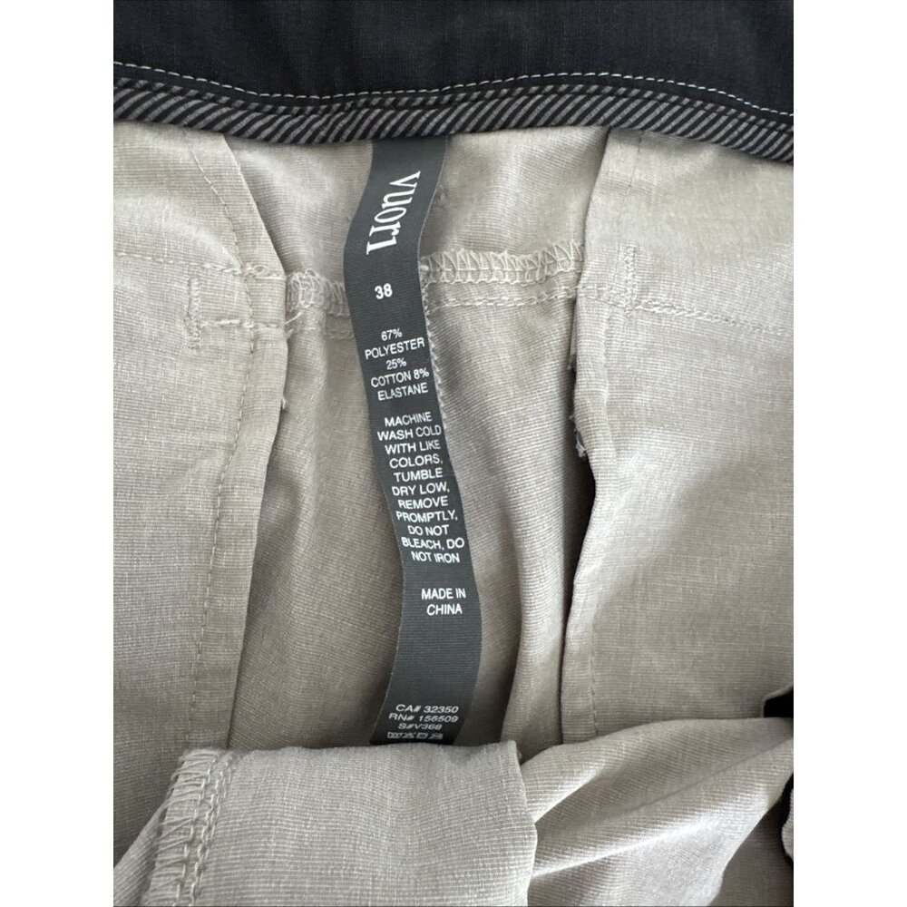 Vuori Aim Men's Chino Performance Shorts Tan Sz 38 8" Inseam Style V368 Beige - Picture 6 of 6